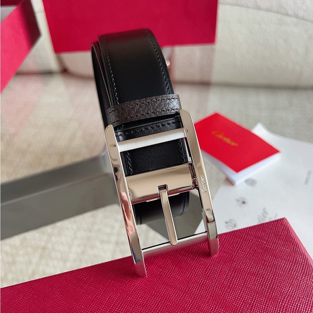 Cartier Santos Reversible Leather Belt - Picture 5 of 7